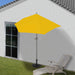 Cosmo Casa - Halfronde Balkonparasol - UV 50 Bescherming - Polyester & Aluminium - Geel - 300 cm / 3 kg - Met Standaard