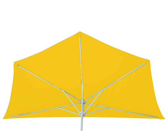 Cosmo Casa - Halfronde Balkonparasol - UV 50 Bescherming - Polyester & Aluminium - Geel - 300 cm / 3 kg - Met Standaard