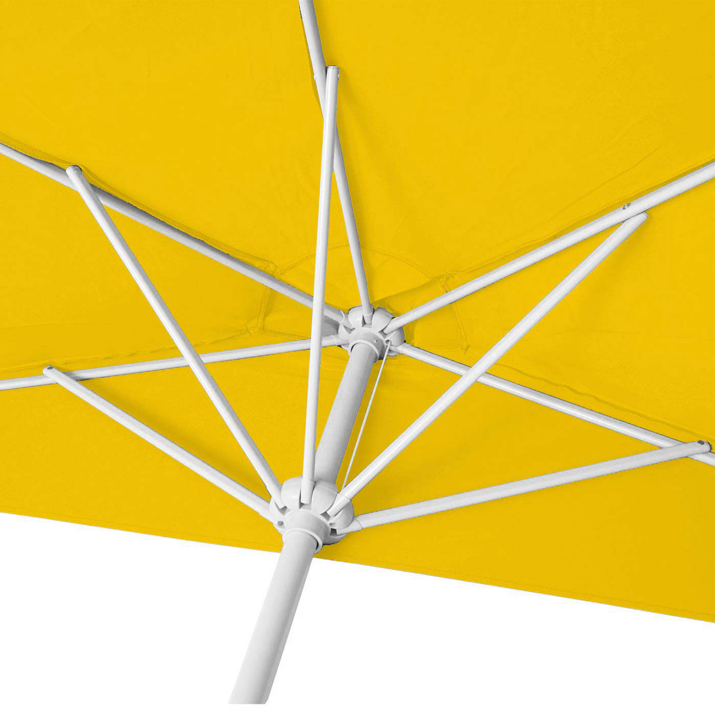 Cosmo Casa - Halfronde Balkonparasol - UV 50 Bescherming - Polyester & Aluminium - Geel - 300 cm / 3 kg - Met Standaard