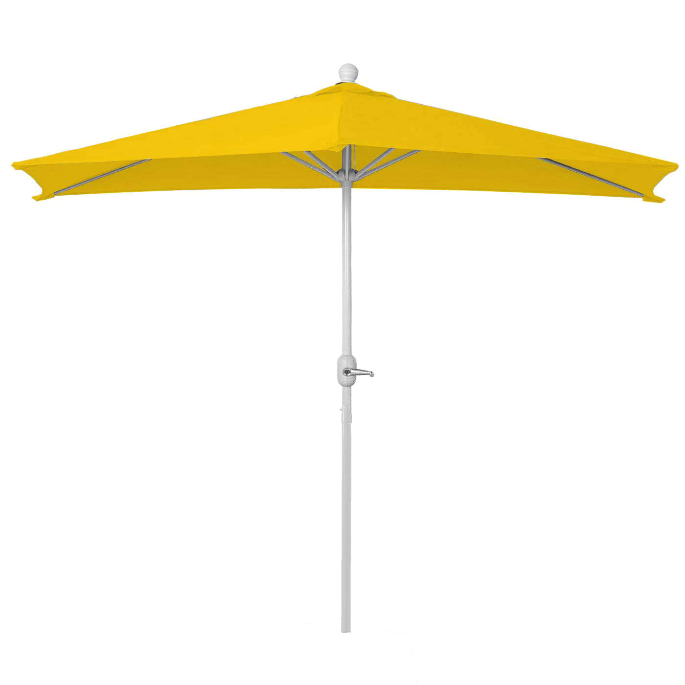 Cosmo Casa - Halfronde Balkonparasol - UV 50 Bescherming - Polyester & Aluminium - Geel - 300 cm / 3 kg