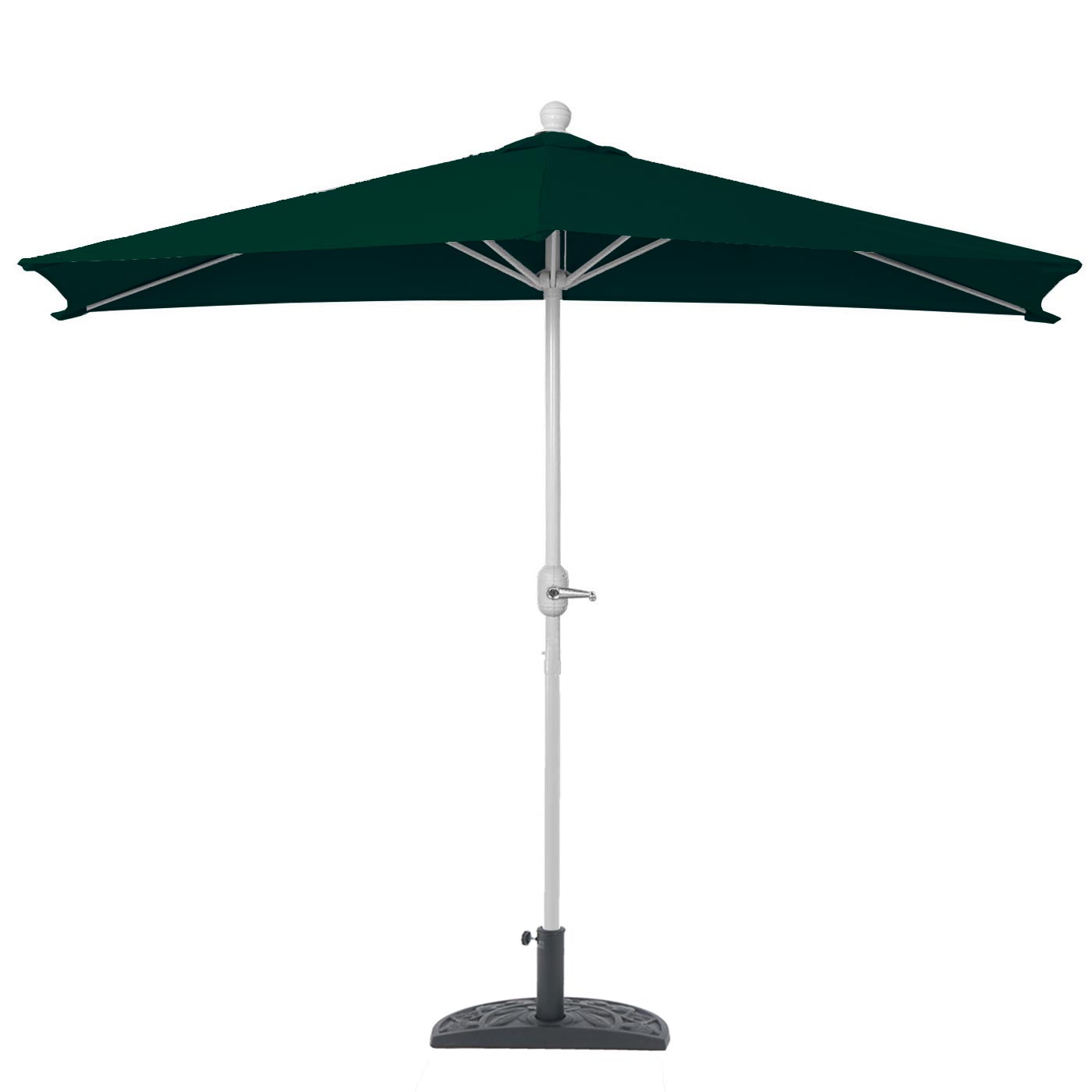 Cosmo Casa - Halfronde Balkonparasol - UV 50 Bescherming - Polyester & Aluminium - Groen - 300 cm / 3 kg - Met Standaard