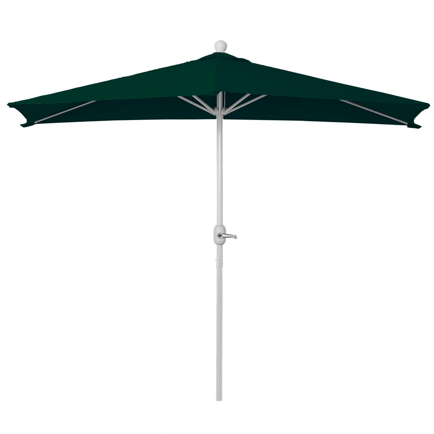 Cosmo Casa - Halfronde Balkonparasol - UV 50 Bescherming - Polyester & Aluminium - Groen - 300 cm / 3 kg