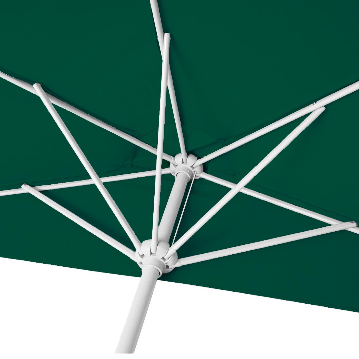 Cosmo Casa - Halfronde Balkonparasol - UV 50 Bescherming - Polyester & Aluminium - Groen - 300 cm / 3 kg