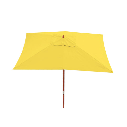 Cosmo Casa - Marktparasol Florida - 3x4 m, 6 kg - Polyester & Hout - Geel
