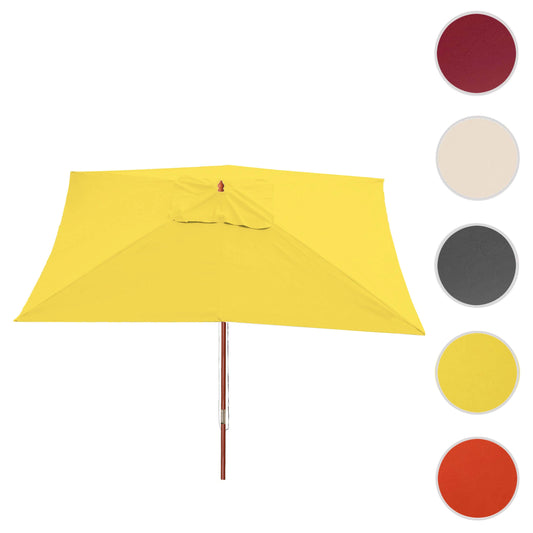Cosmo Casa - Marktparasol Florida - 3x4 m, 6 kg - Polyester & Hout - Geel