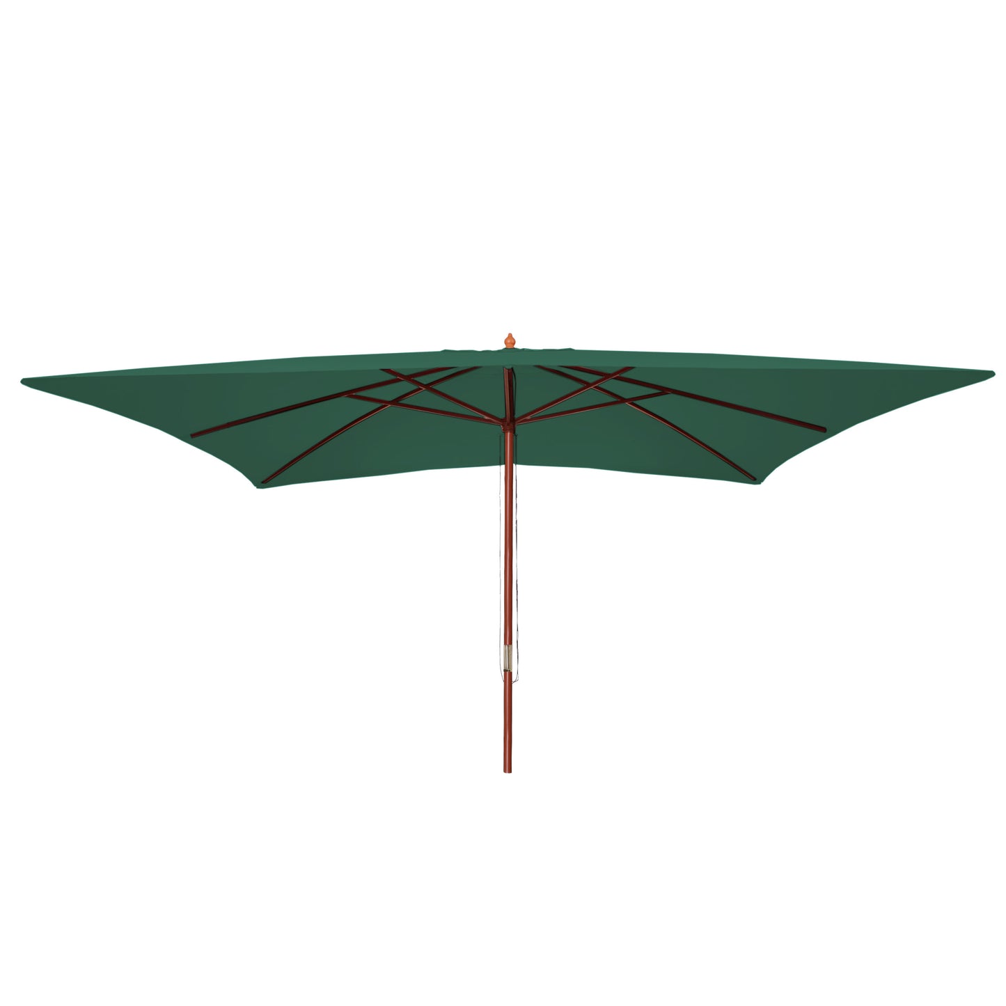 Cosmo Casa - Marktparasol Florida - 3x4 m, 6 kg - Polyester & Hout - Groen