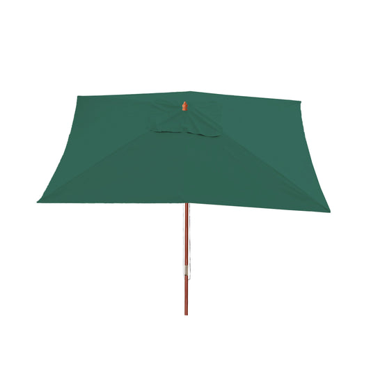 Cosmo Casa - Marktparasol Florida - 3x4 m, 6 kg - Polyester & Hout - Groen