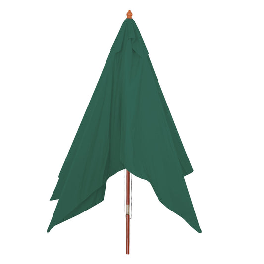 Cosmo Casa - Marktparasol Florida - 3x4 m, 6 kg - Polyester & Hout - Groen