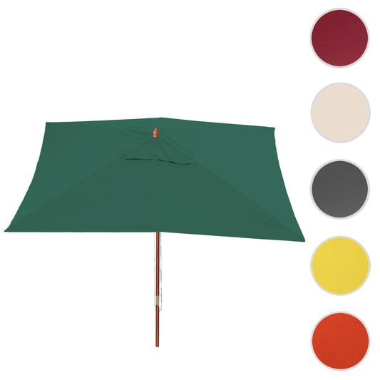 Cosmo Casa - Marktparasol Florida - 3x4 m, 6 kg - Polyester & Hout - Groen