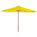 Cosmo Casa - Marktparasol Florida - 3,5 m, 7 kg - Polyester & Hout - Geel