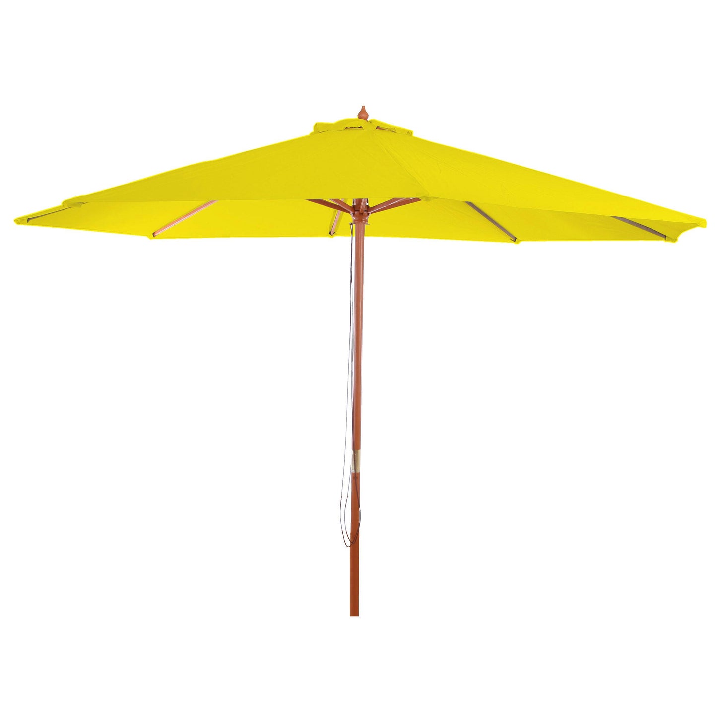 Cosmo Casa - Marktparasol Florida - 3,5 m, 7 kg - Polyester & Hout - Geel