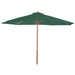 Cosmo Casa - Marktparasol Florida - 3,5 m, 7 kg - Polyester & Hout - Groen