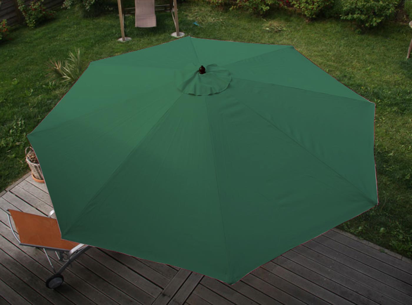 Cosmo Casa - Marktparasol Florida - 3,5 m, 7 kg - Polyester & Hout - Groen
