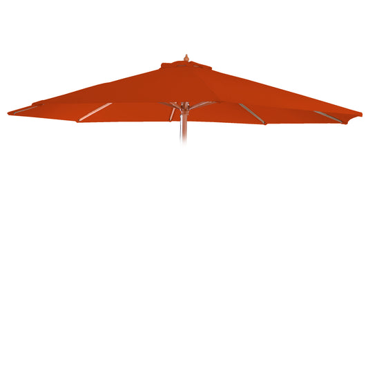 Cosmo Casa - Vervangende Hoes voor Parasol Florida 3,5 m - 8 Stutten - Polyester - Terracotta
