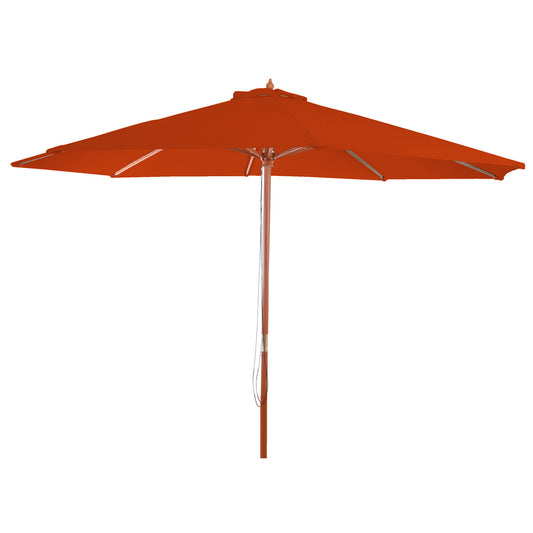 Cosmo Casa - Vervangende Hoes voor Parasol Florida 3,5 m - 8 Stutten - Polyester - Terracotta