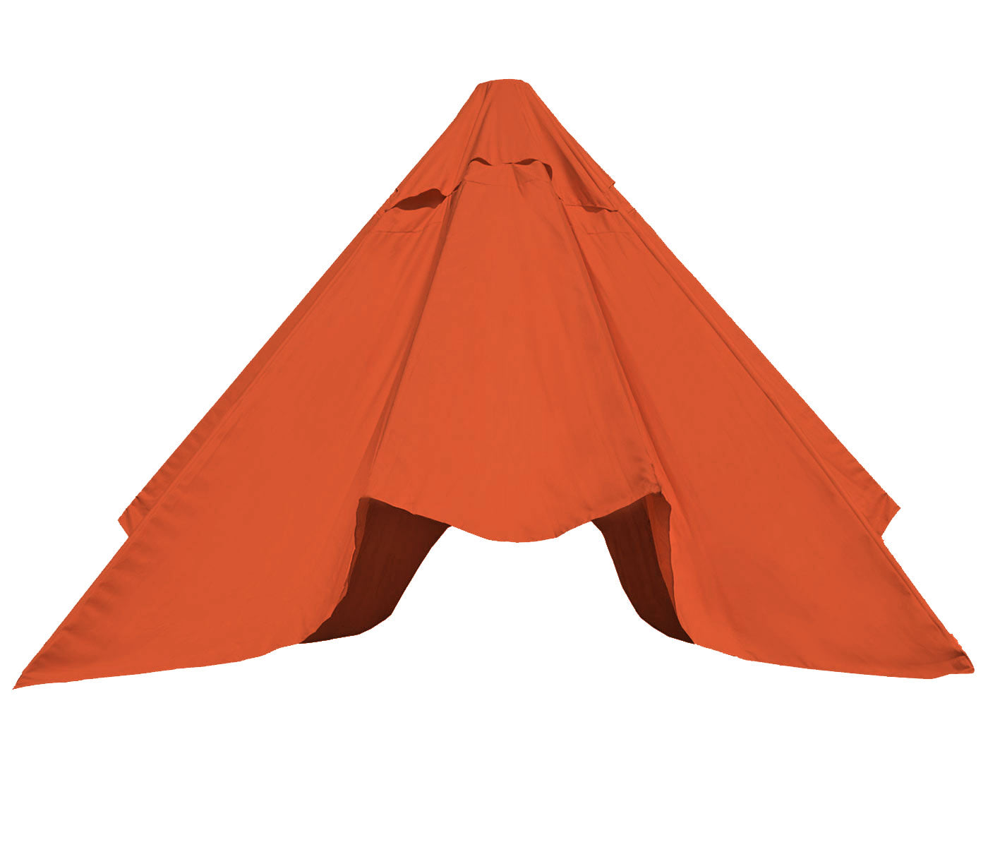 Cosmo Casa - Vervangende Hoes voor Parasol Florida 3,5 m - 8 Stutten - Polyester - Terracotta