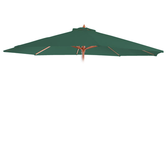 Cosmo Casa - Vervangingshoes voor Parasol Florida 3,5 m - 8 Stutten - Polyester - Groen