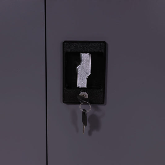 Cosmo Casa - Archiefkast - Kantoorkast - Metaal - Donkergrijs - 140×90×40 cm