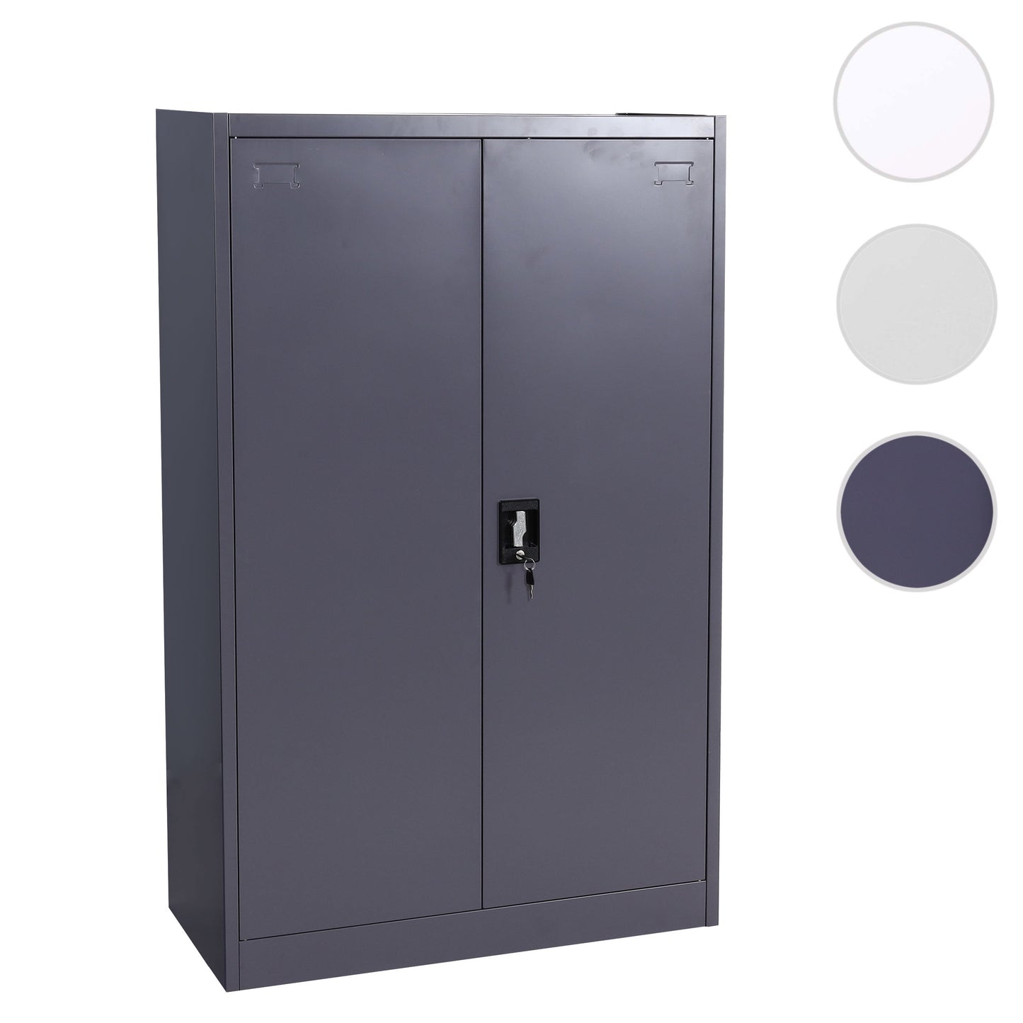 Cosmo Casa - Archiefkast - Kantoorkast - Metaal - Donkergrijs - 140×90×40 cm