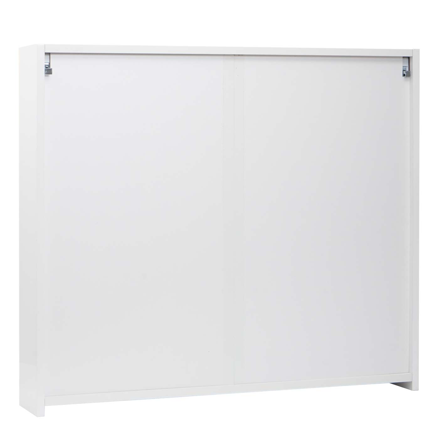 Cosmo Casa - Spiegelkast - Badkamerkast Hangkast - 6 Planken, High Gloss - Wit - 70×80×16 cm