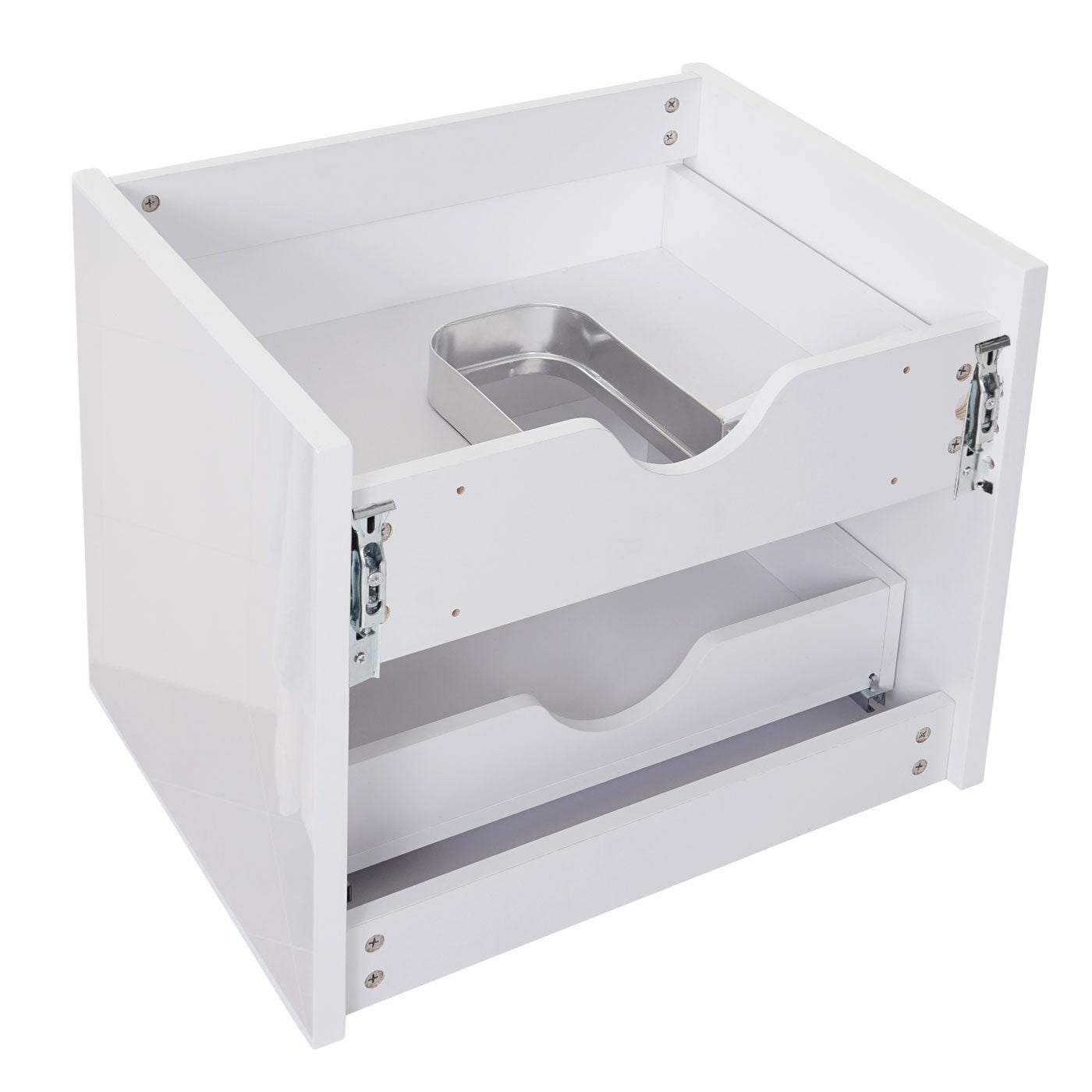 Cosmo Casa - Badkamerset - Make-up Spiegelkast Hangkast - High Gloss - Wit