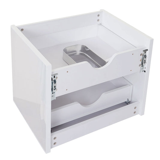 Cosmo Casa - Badkamerset - Make-up Spiegelkast Hangkast - High Gloss - Wit