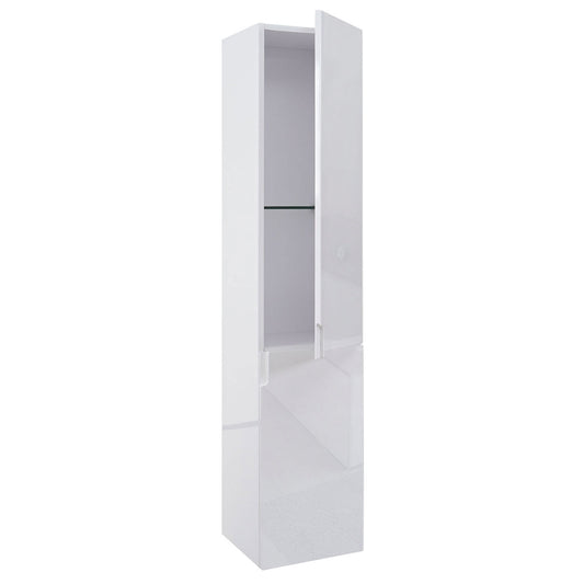 Cosmo Casa - Badkamerset - Make-up Spiegelkast Hangkast - High Gloss - Wit