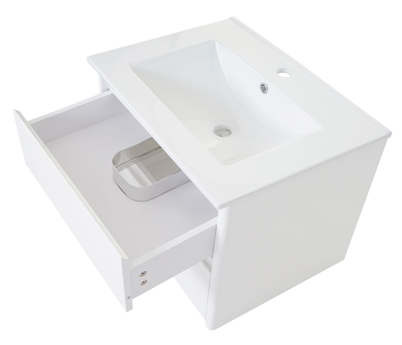 Cosmo Casa - Badkamerset - Make-up Spiegelkast Hangkast - High Gloss - Wit