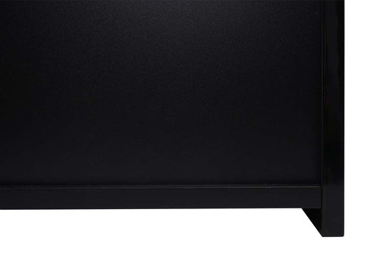 Cosmo Casa - Spiegelkast - Badkamerkast Hangkast - 6 Planken, High Gloss - Zwart - 70×80×16 cm