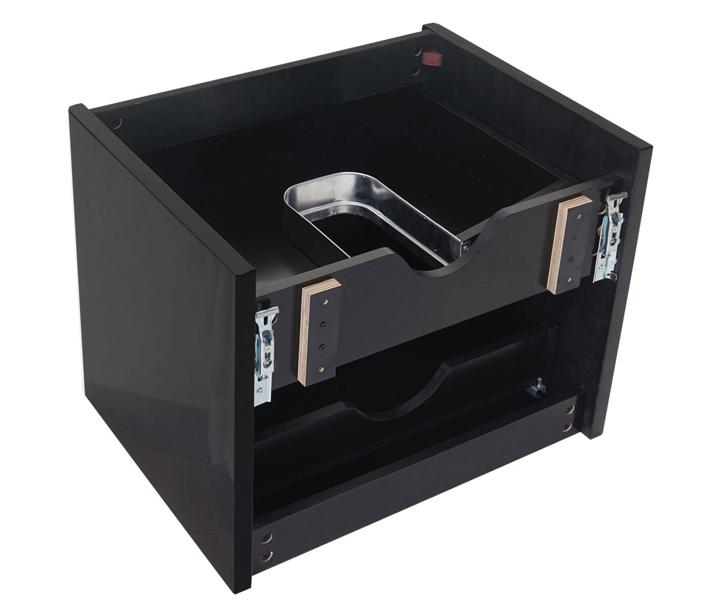 Cosmo Casa - Badkamerset - Make-up Spiegelkast Hangkast - High Gloss - Zwart