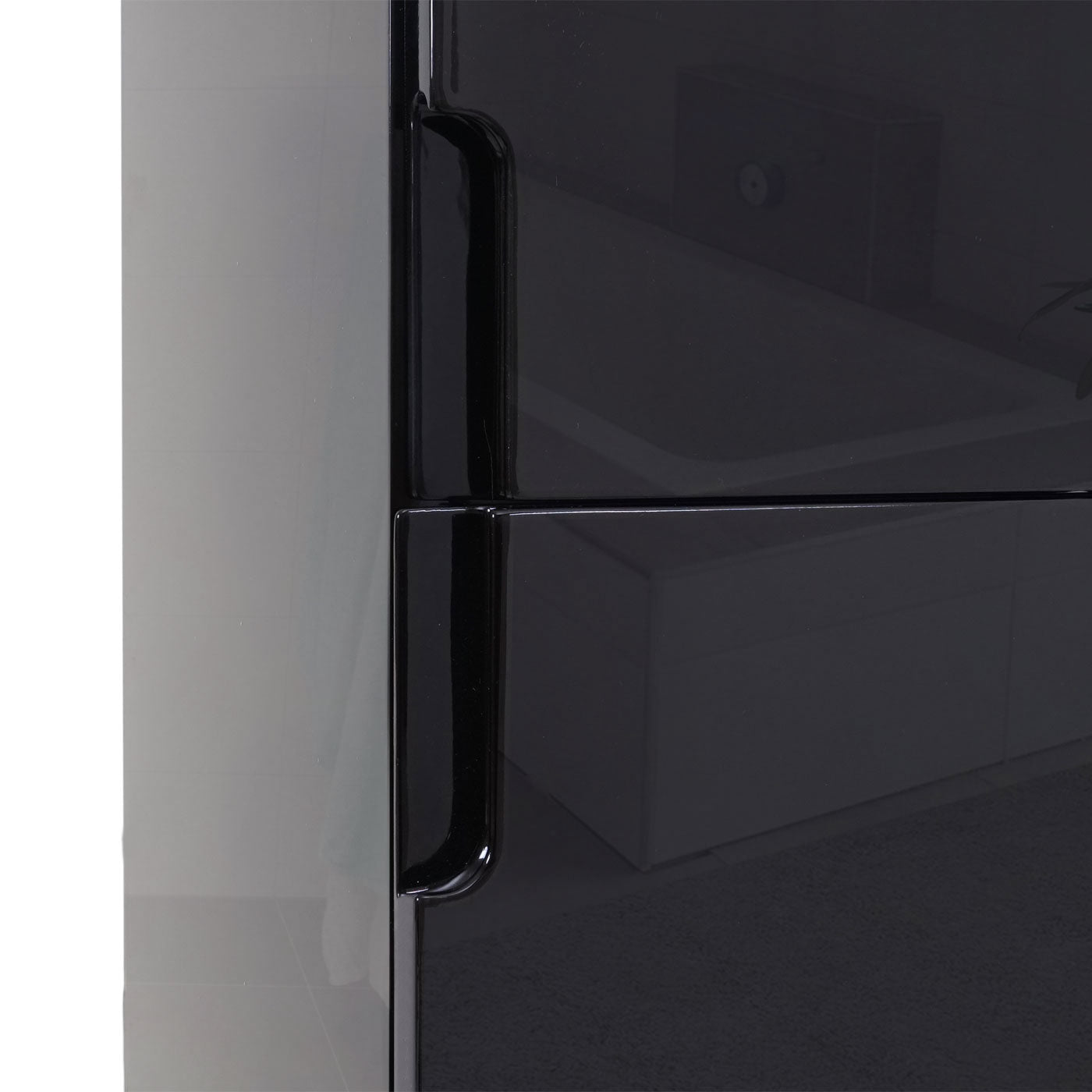 Cosmo Casa - Badkamerset - Make-up Spiegelkast Hangkast - High Gloss - Zwart