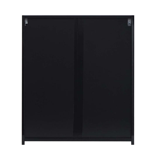 Cosmo Casa - Spiegelkast - Badkamerkast Hangkast - 2 Planken, High Gloss - Wit - 70×60×16 cm