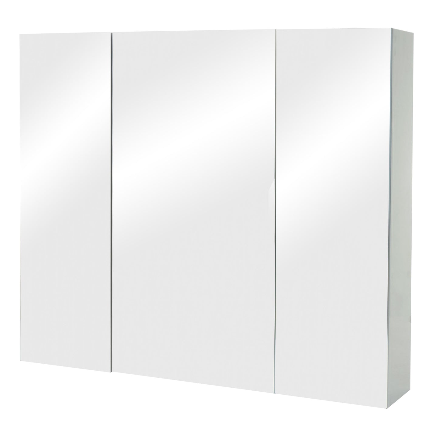 Cosmo Casa - Spiegelkast - Badkamer hangkast - MDF en glas - Grijs - 70×80×16 cm
