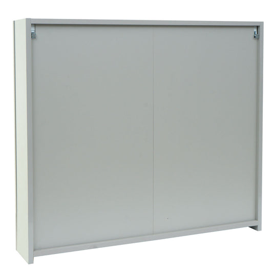 Cosmo Casa - Spiegelkast - Badkamer hangkast - MDF en glas - Grijs - 70×80×16 cm