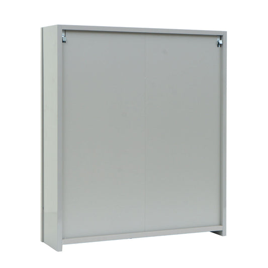 Cosmo Casa - Spiegelkast - Badkamer hangkast - MDF en glas - Grijs - 70×60×16 cm