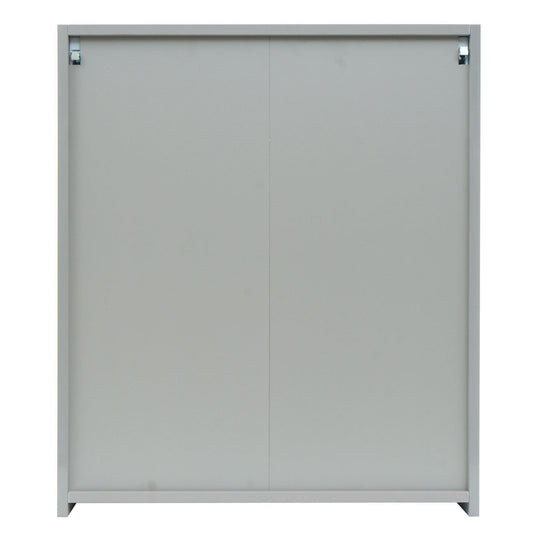 Cosmo Casa - Spiegelkast - Badkamer hangkast - MDF en glas - Grijs - 70×60×16 cm