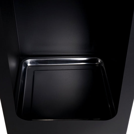 Cosmo Casa - Tuinkachel - Tuinhaard / Terrashaard - Pokervuurplaats - 150×35×34 cm - Zwart