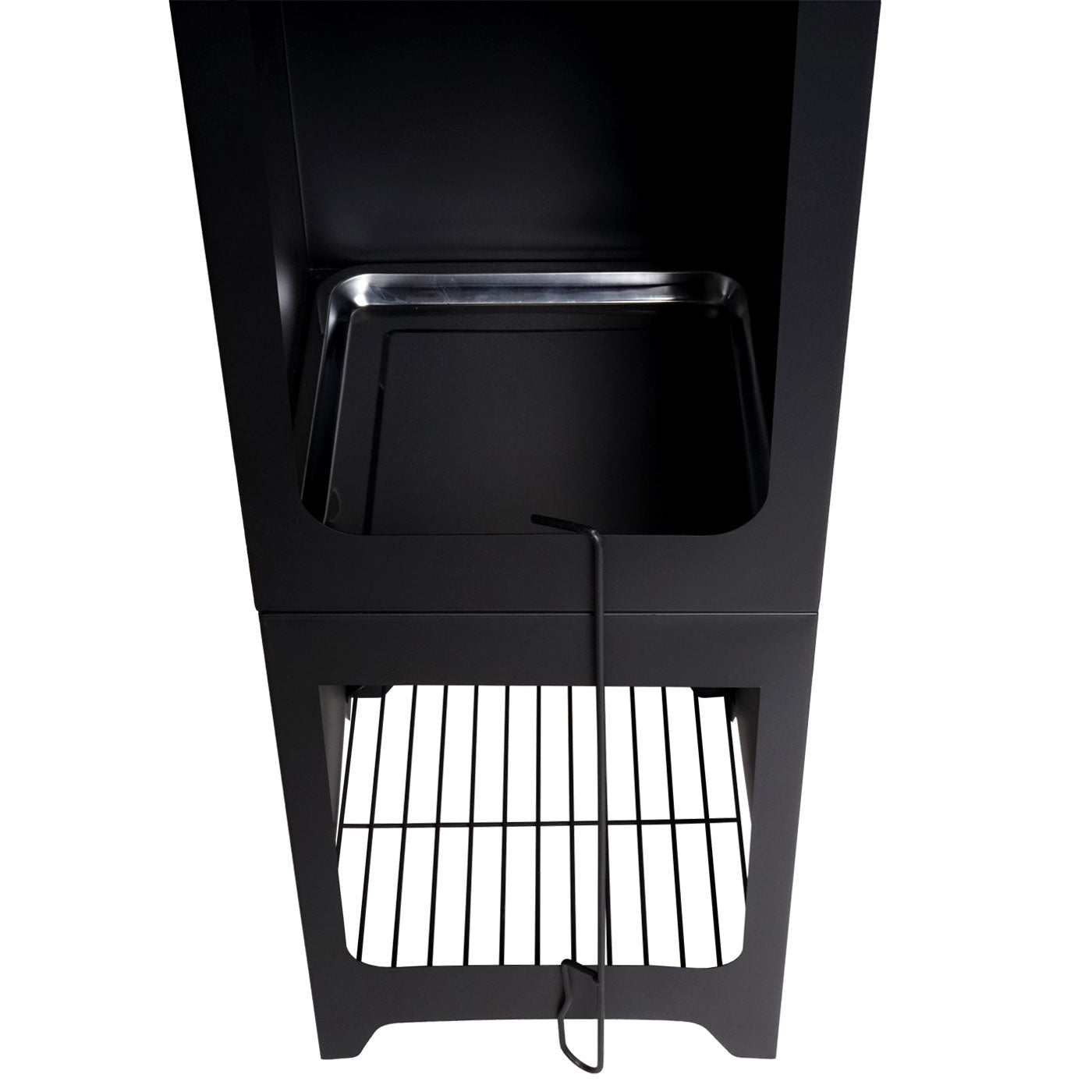 Cosmo Casa - Tuinkachel - Tuinhaard / Terrashaard - Pokervuurplaats - 150×35×34 cm - Zwart