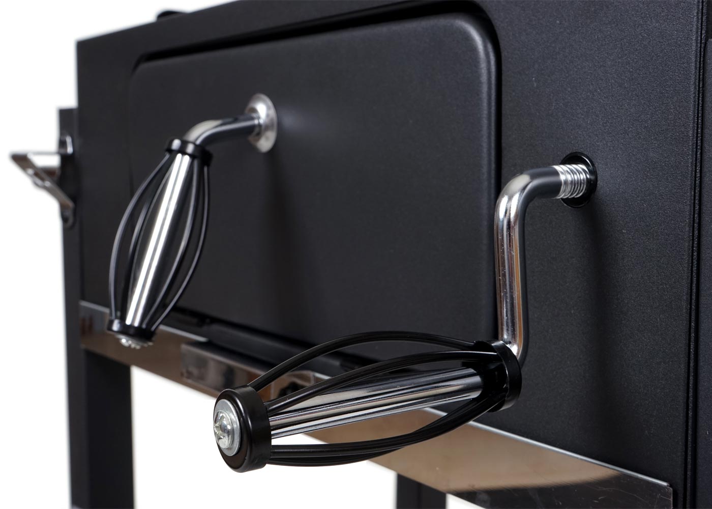 Cosmo Casa - Grillwagen Houtskool BBQ - Staande Grill met Deksel & Planken - Staal - 110×100×51 cm - Zwart