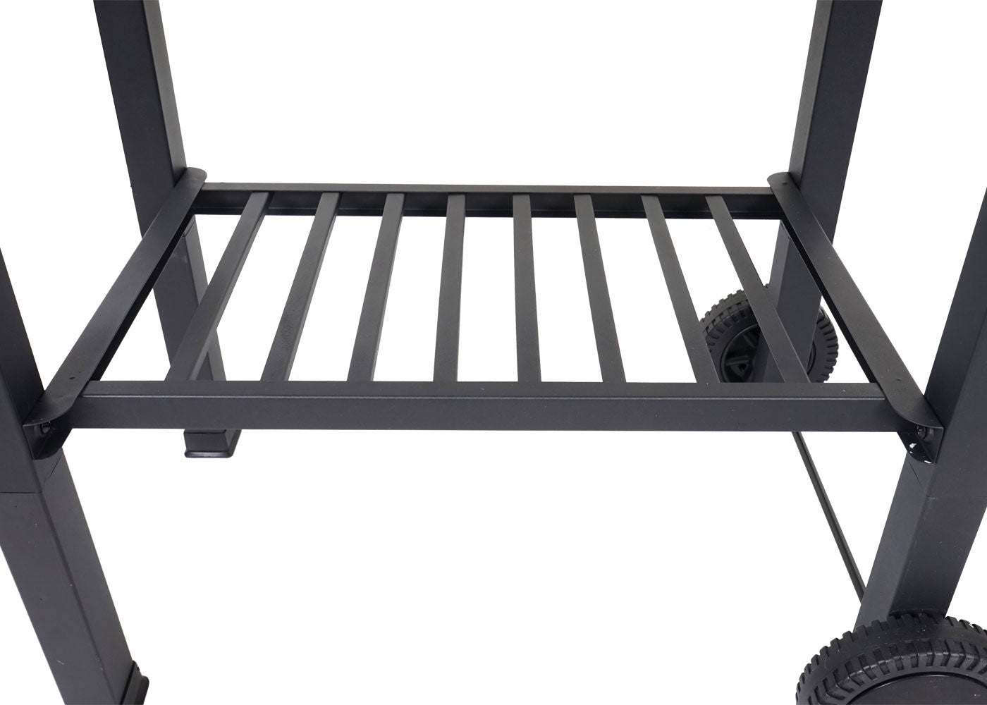 Cosmo Casa - Grillwagen Houtskool BBQ - Staande Grill met Deksel & Planken - Staal - 110×100×51 cm - Zwart