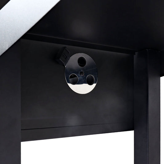 Cosmo Casa - Houtskoolgrill - Grillwagen met Dekselplank - Gemailleerd Staal - 110×153×60 cm - Zwart