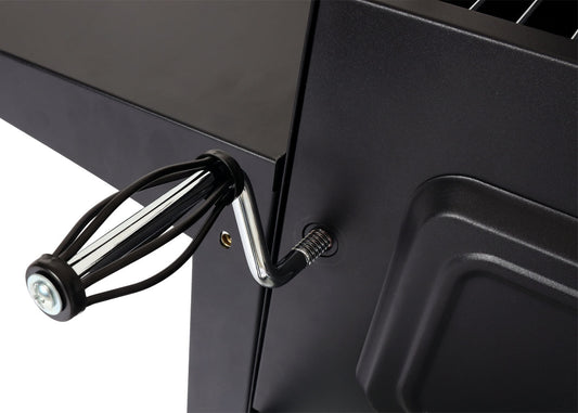 Cosmo Casa - Houtskoolgrill - Grillwagen met Dekselplank - Gemailleerd Staal - 110×153×60 cm - Zwart