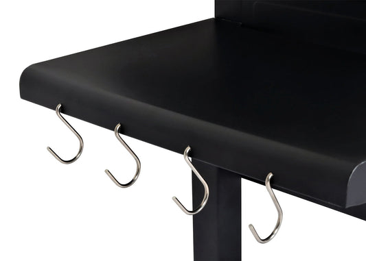 Cosmo Casa - Houtskoolgrill - Grillwagen met Dekselplank - Gemailleerd Staal - 110×153×60 cm - Zwart