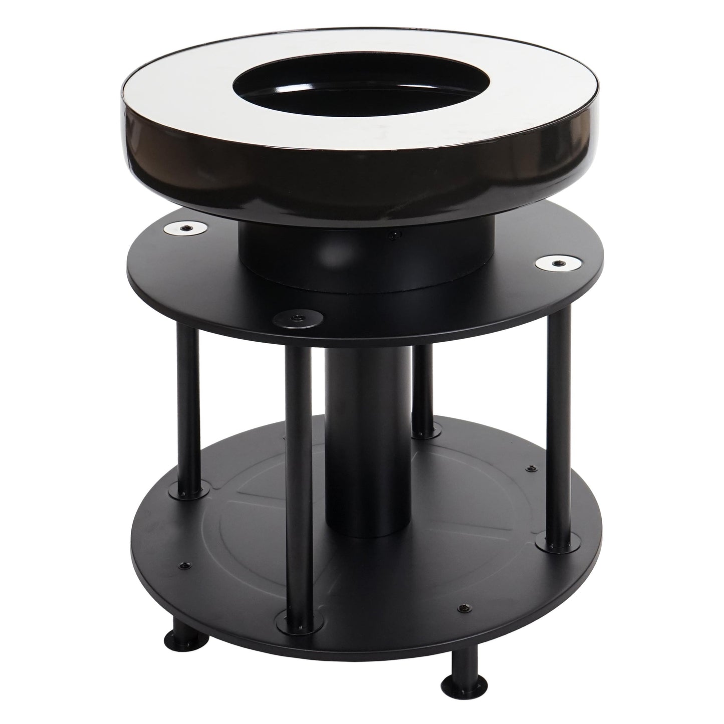 Cosmo Casa - Vuurschaal met Grill - Vuurkorf BBQ Buiten - Staal & RVS - Ø 56 cm - Zwart