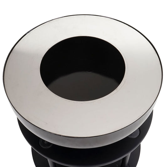 Cosmo Casa - Vuurschaal met Grill - Vuurkorf BBQ Buiten - Staal & RVS - Ø 56 cm - Zwart