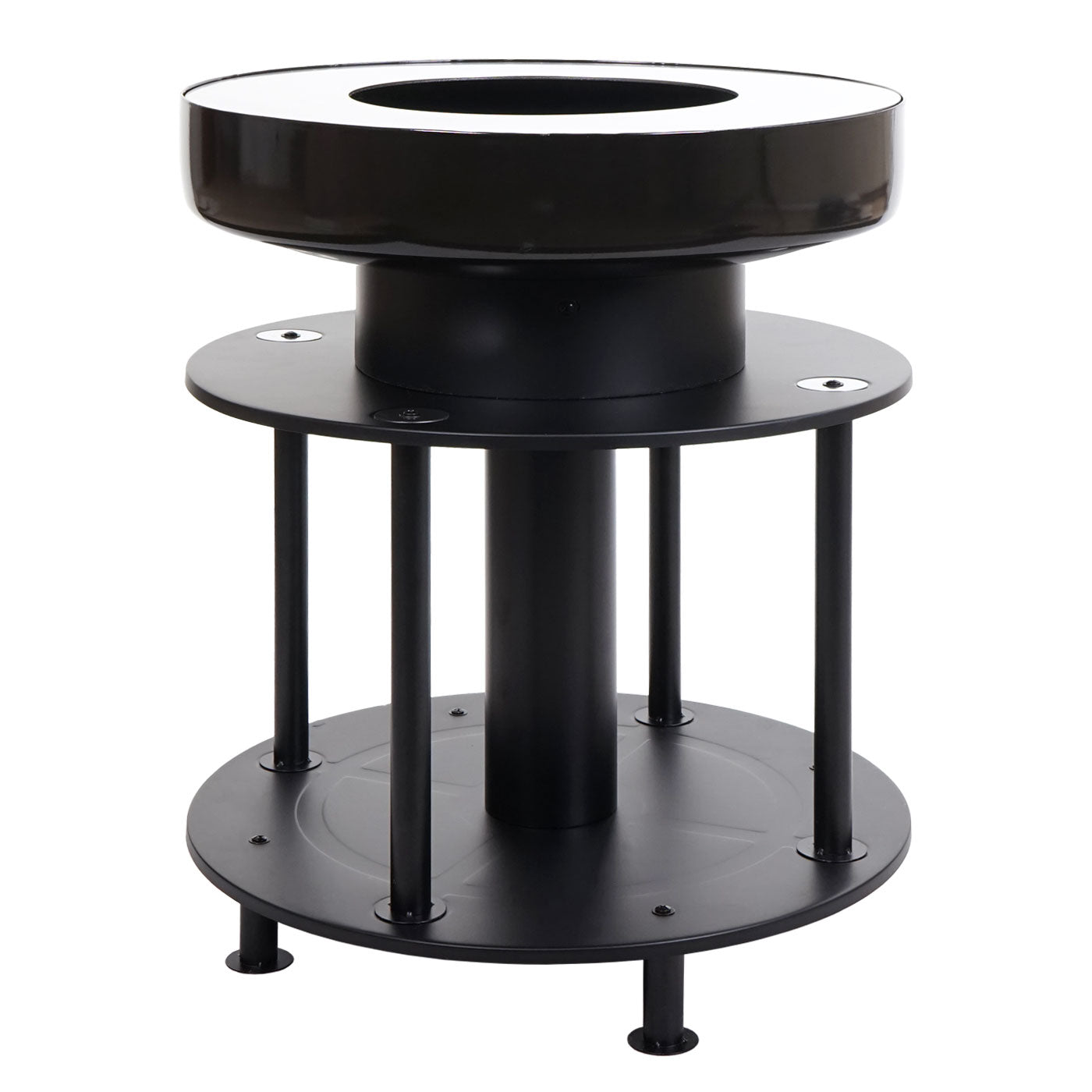 Cosmo Casa - Vuurschaal met Grill - Vuurkorf BBQ Buiten - Staal & RVS - Ø 56 cm - Zwart