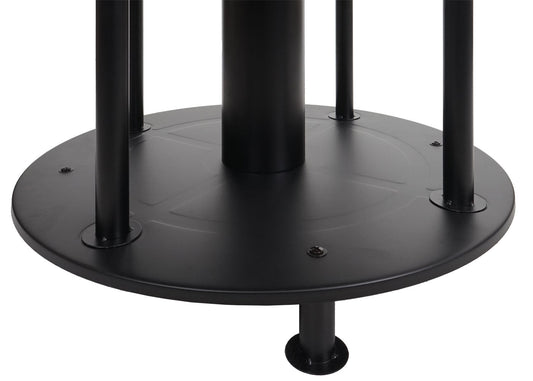 Cosmo Casa - Vuurschaal met Grill - Vuurkorf BBQ Buiten - Staal & RVS - Ø 56 cm - Zwart