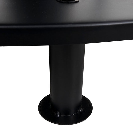 Cosmo Casa - Vuurschaal met Grill - Vuurkorf BBQ Buiten - Staal & RVS - Ø 56 cm - Zwart