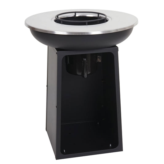 Cosmo Casa - Vuurschaal met Grillplaat - Vuurkorf BBQ Buiten - Staal & RVS - Ø 59 cm - Zwart
