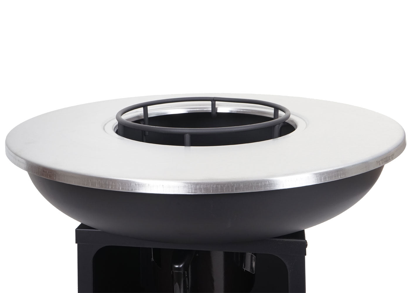 Cosmo Casa - Vuurschaal met Grillplaat - Vuurkorf BBQ Buiten - Staal & RVS - Ø 59 cm - Zwart